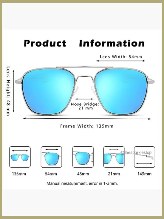 Polarized Aviator Sunglasses Metal Frame Bayonet Temples UV400